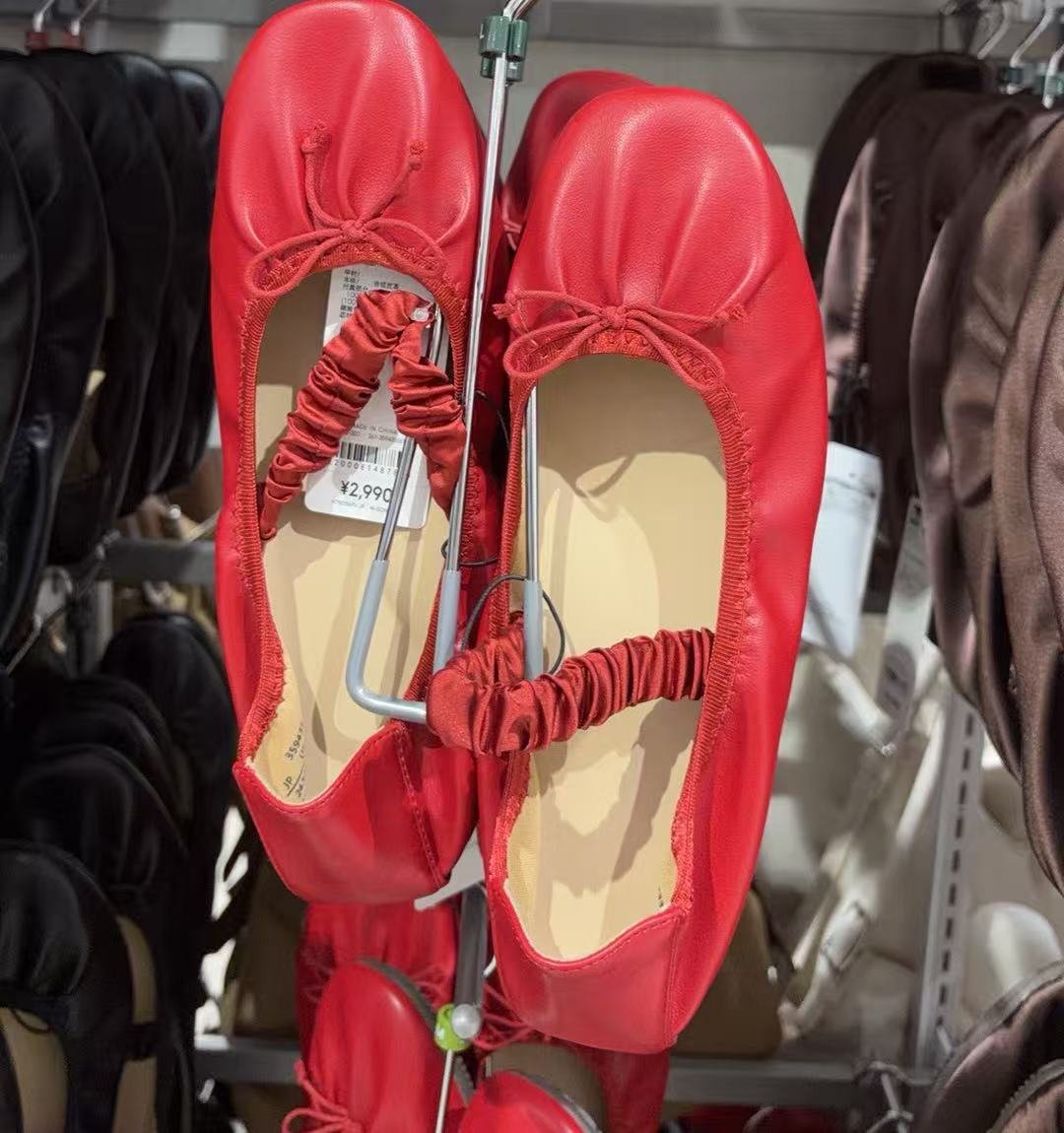 0324 Gu红色芭蕾鞋S码数