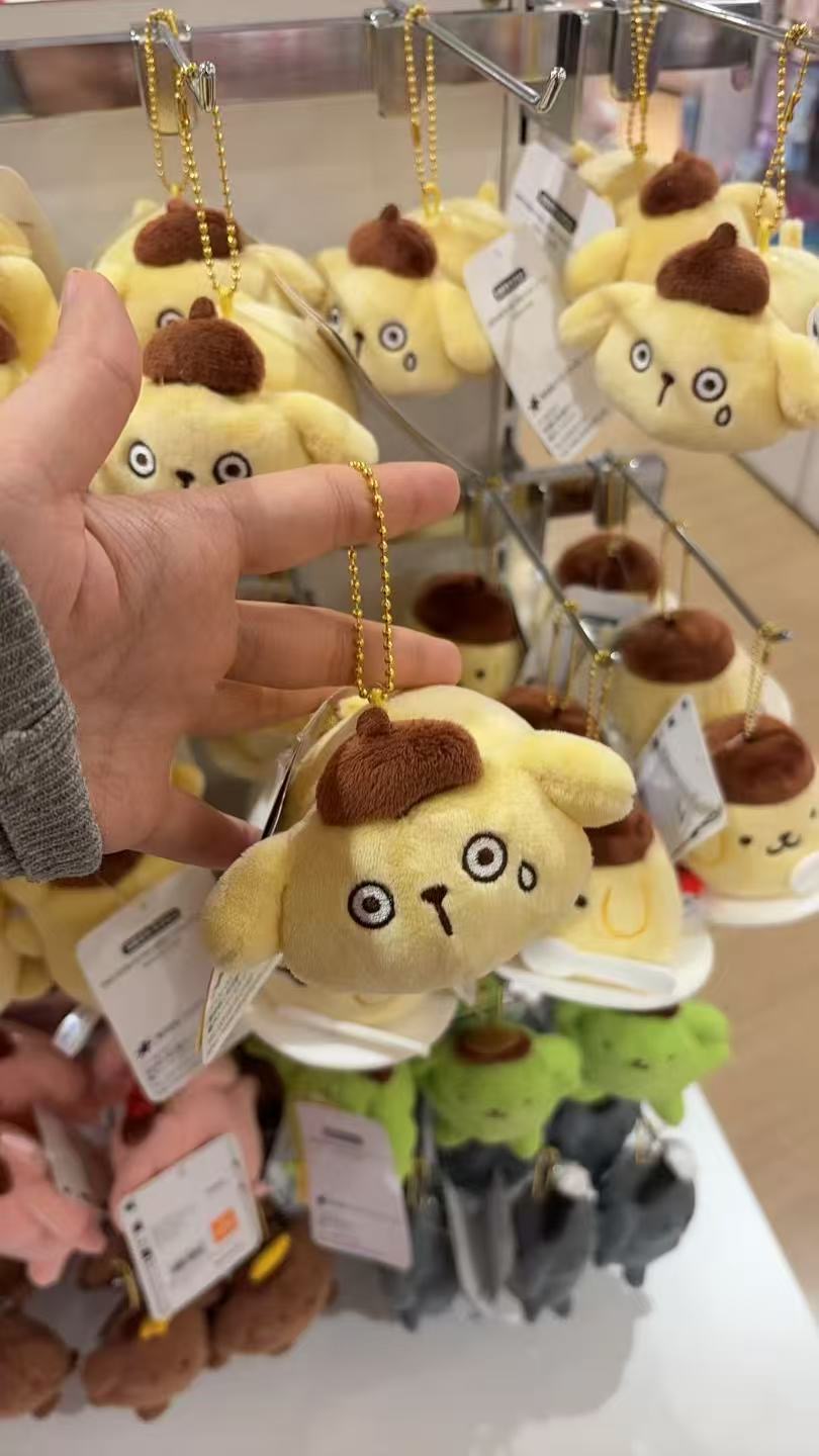 48汇0327 三丽鸥布丁狗惊呆流汗表情毛绒挂件