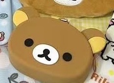 5汇0401 轻松熊哥哥图案硅胶硬币包挂件