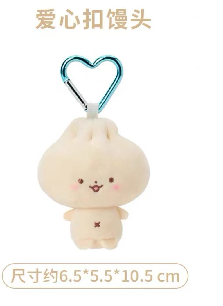 0407 折扣店 三丽欧馒头爱心扣 毛绒挂件 
