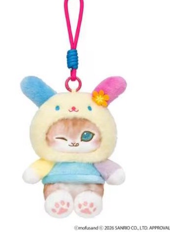 JP 0417 5汇起接 三丽欧鲨鱼猫联名 花小兔挂件 