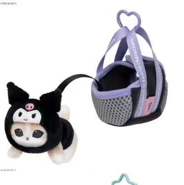 JP 0417 5汇起接 三丽欧鲨鱼猫联名 库洛米宠物包