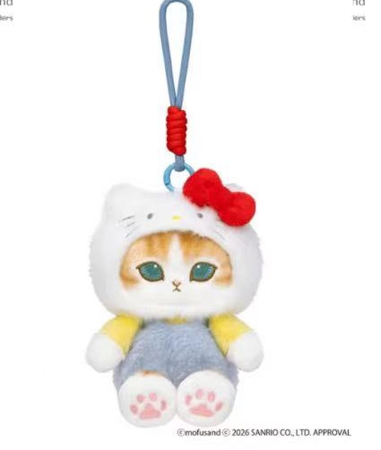 JP 0417 5汇起接 三丽欧鲨鱼猫联名 Kt挂件 