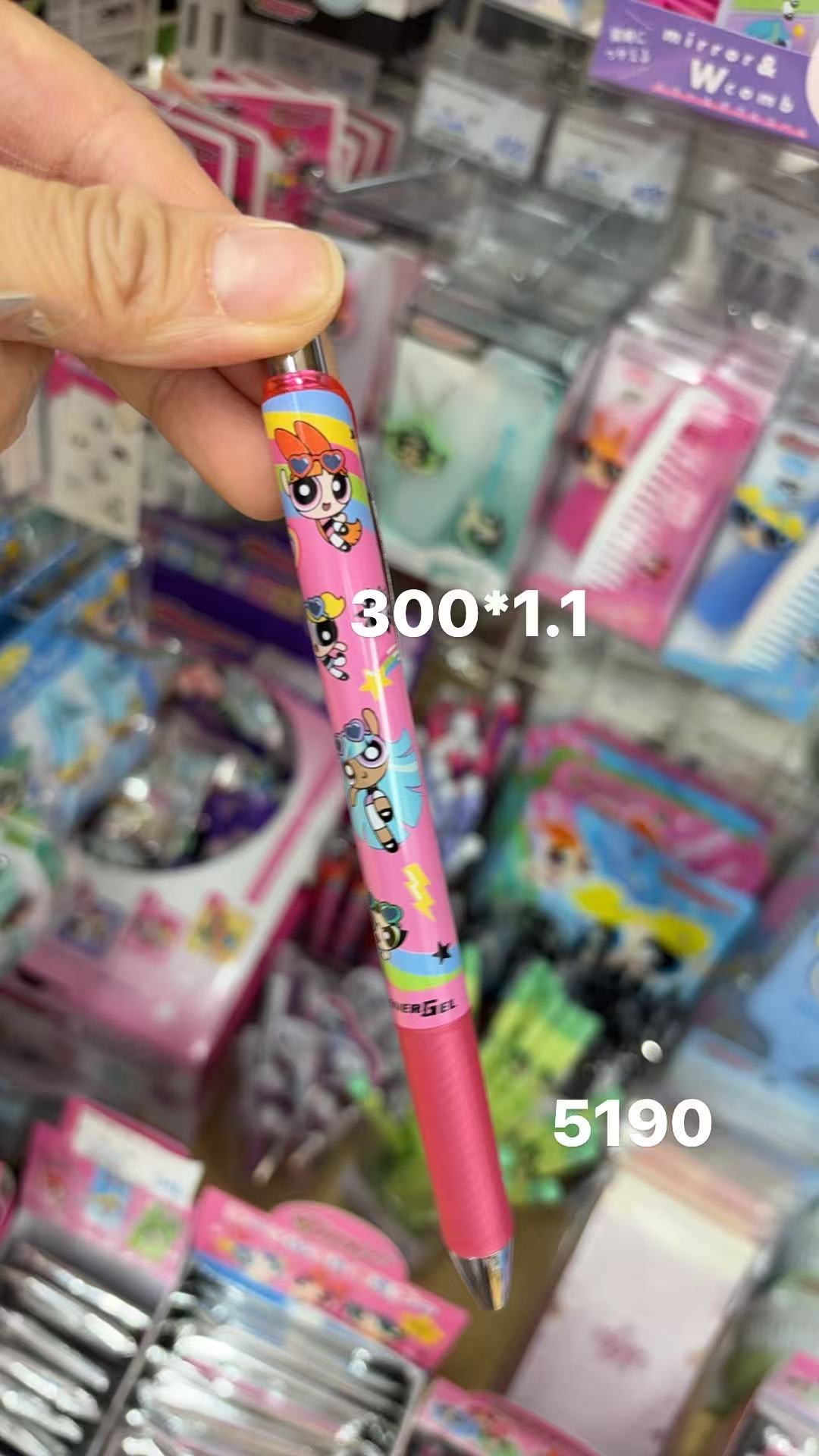 0410 折扣店 飞天小女警粉红色 笔 