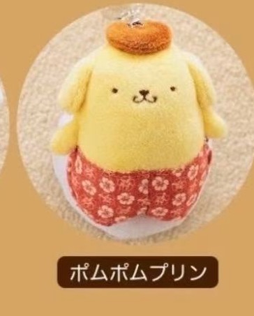 JP 5汇起接 0501 三丽欧布丁狗橘色泳裤 毛绒挂件 