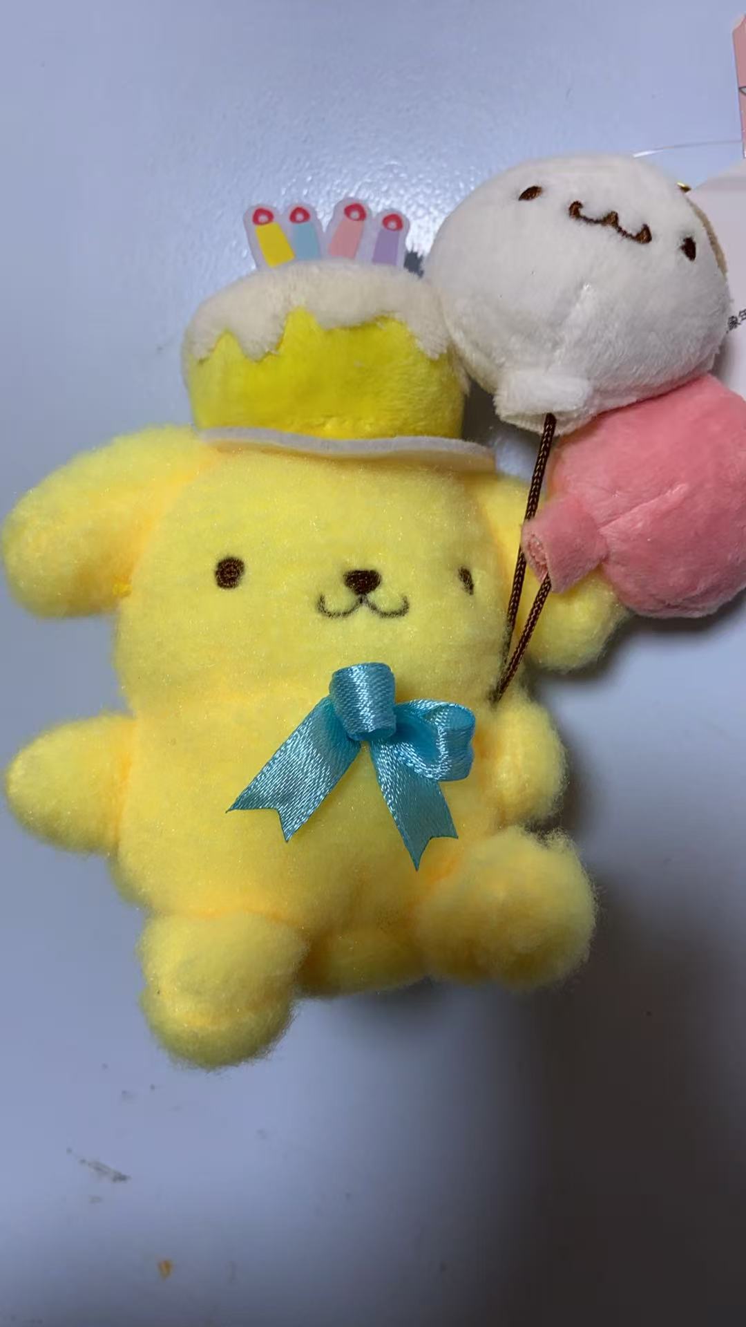 0419三丽鸥 布丁狗毛绒挂件（瑕疵：采购当天下大雨，挂牌被淋湿了，详情看图片）