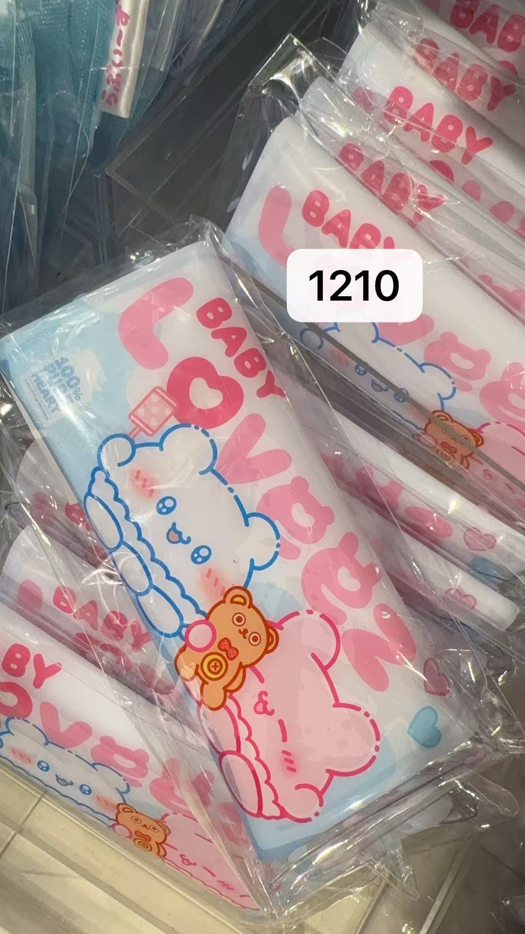 48汇0413 小章鱼BABY LOVE主题笔袋/收纳袋