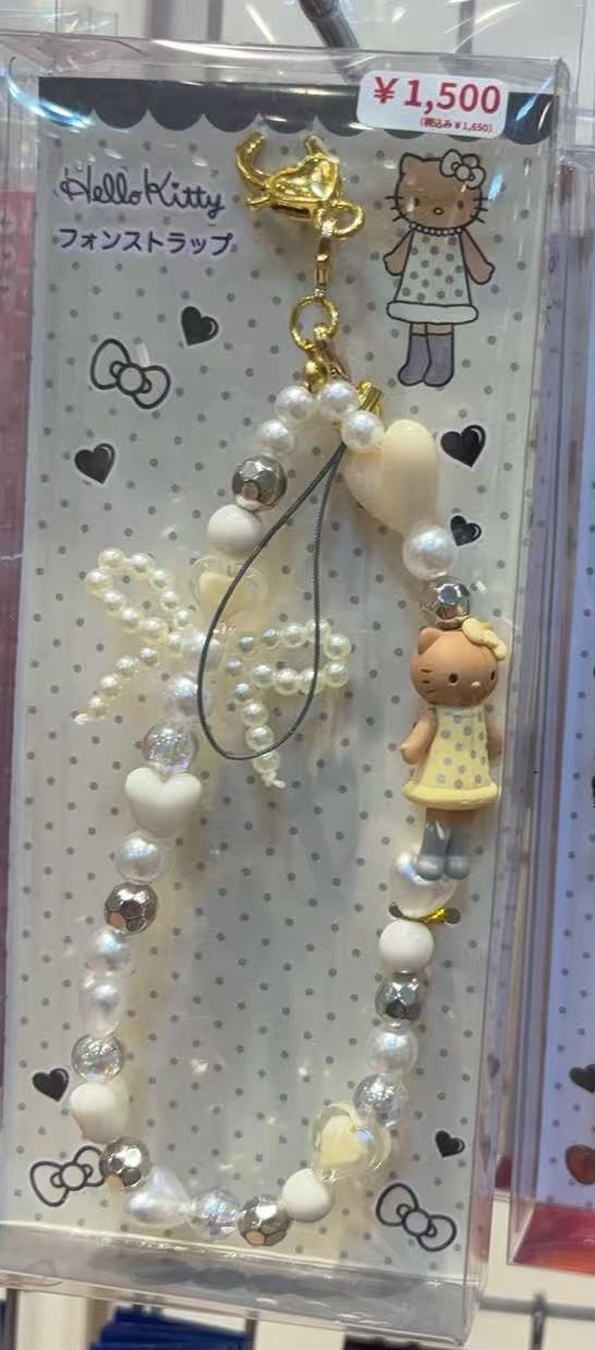 0314 三丽欧白色波点连衣裙 kt手机链 