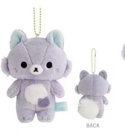 JP 48汇起接 0503 轻松熊新品紫猫 毛绒挂件