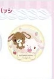 5汇0424 三丽鸥甜点兔与焦糖兔眨眼徽章
