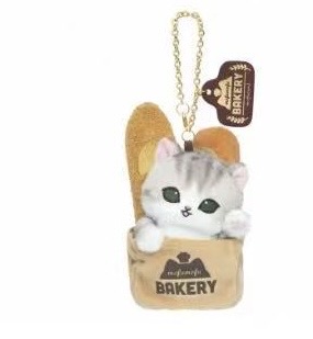 5汇0418 mofusand面包房系列的法棍面包袋猫咪毛绒挂件