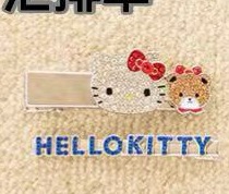 0501 5汇 三丽欧红色kt和小熊发夹 一对