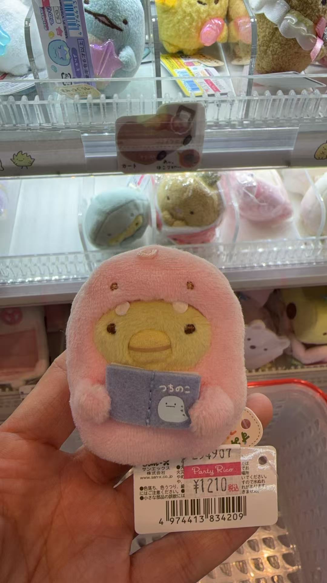 0425 角落生物读书绿鹅毛绒挂件
