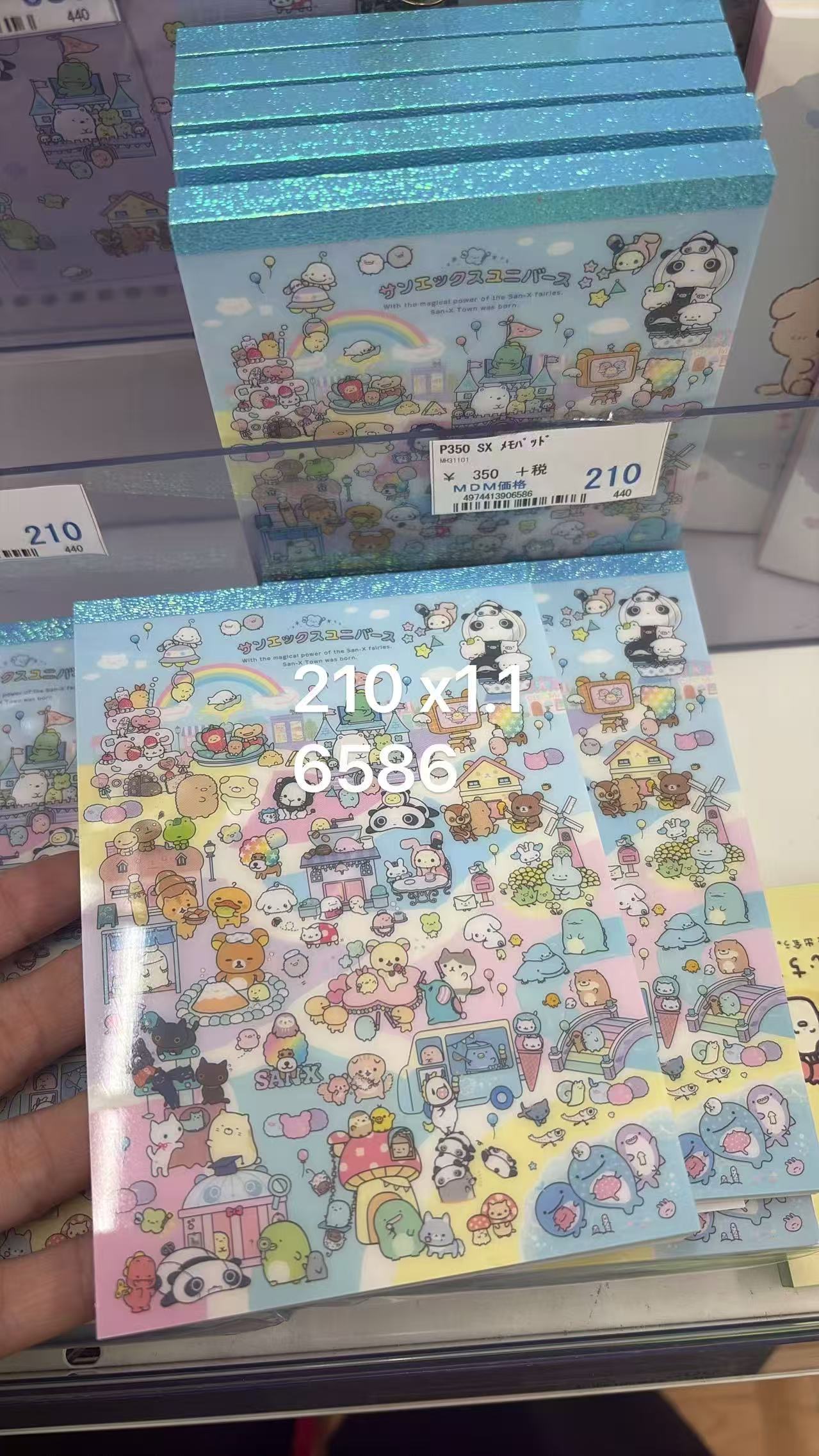 0512 折扣店 3x系列便签本 多ip图案 蓝色