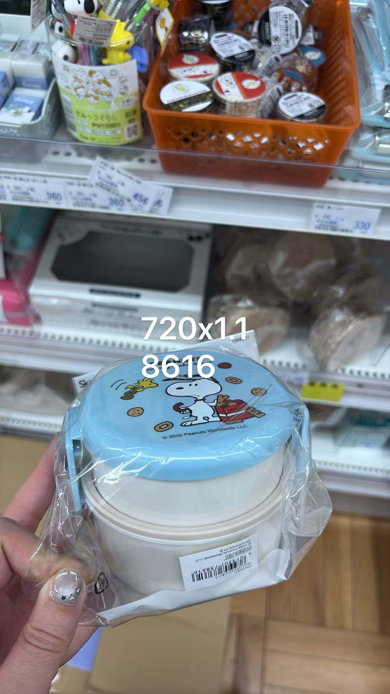 0518 折扣店 史努比（Snoopy）主题的双层便当盒套装