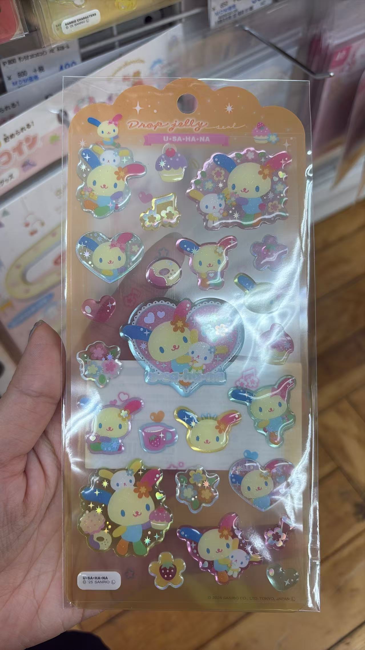 0518 折扣店 三丽欧花小兔贴纸 立体