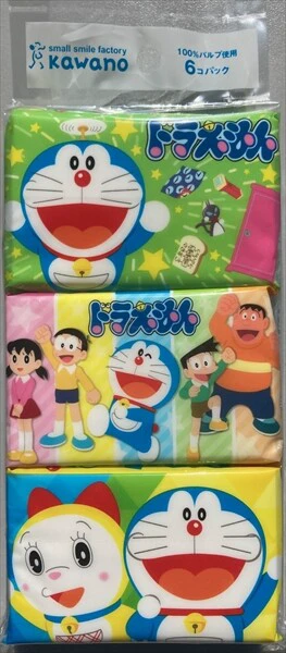 [Kono Paper Co., Ltd.]哆啦A梦迷你口袋纸巾6包装[纸巾]
