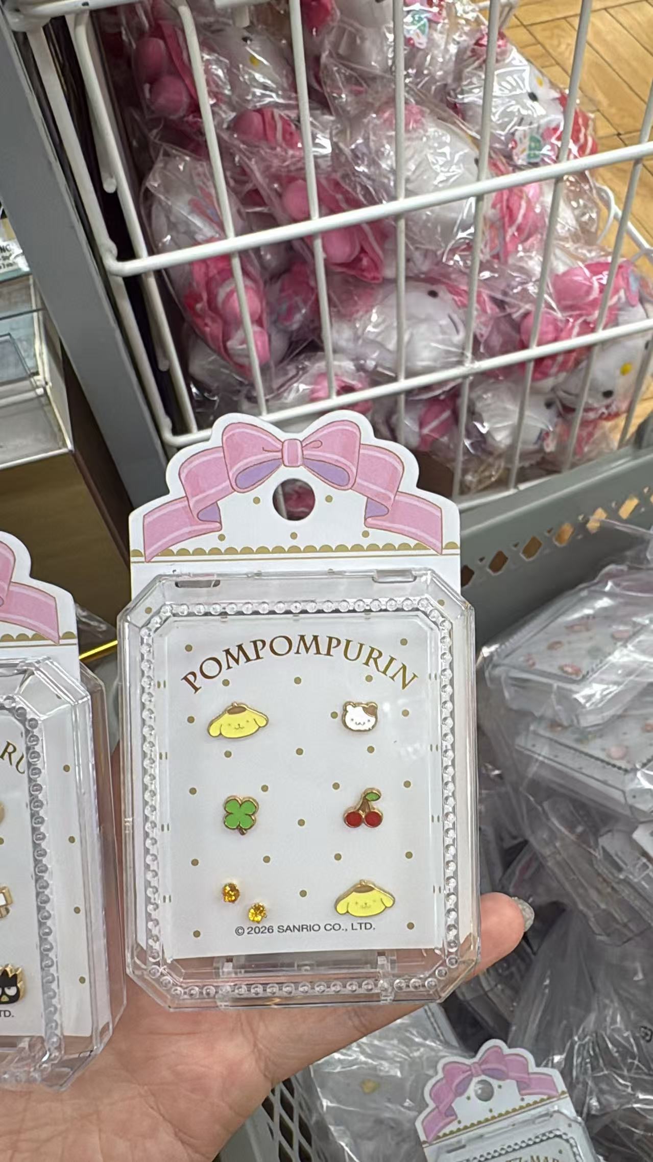 0529 折扣店 三丽鸥布丁狗（Pom Pom Purin）主题耳钉套装