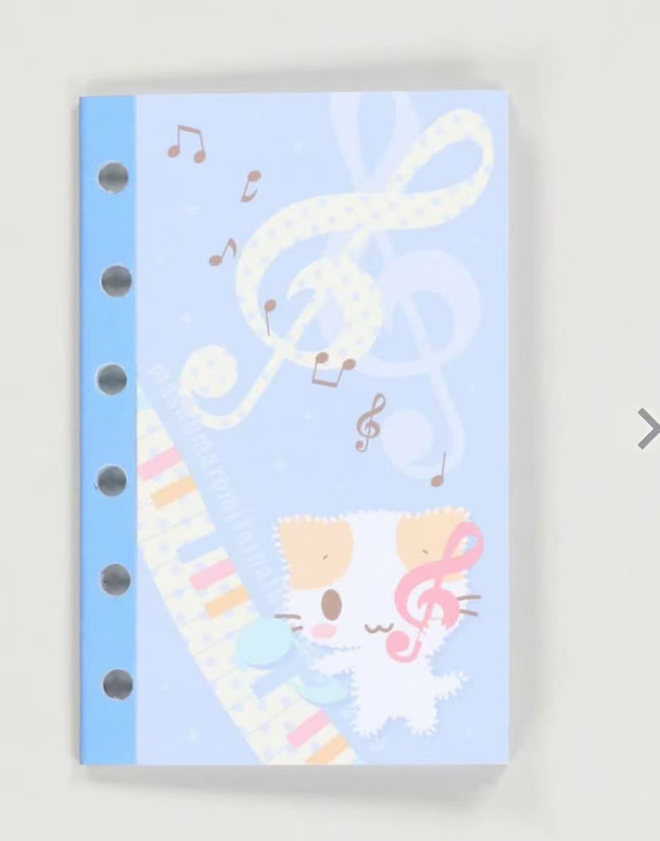 0529 棉花糖猫手账本内页蓝色