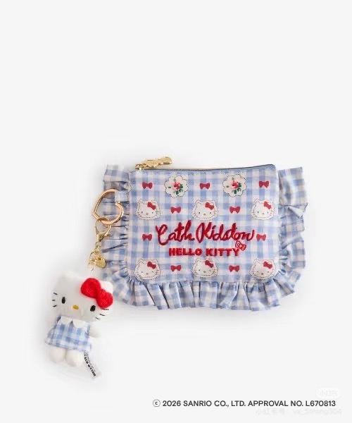 48汇0605 三丽鸥 Cath Kidston &times; Hello Kitty 联名蓝色包包