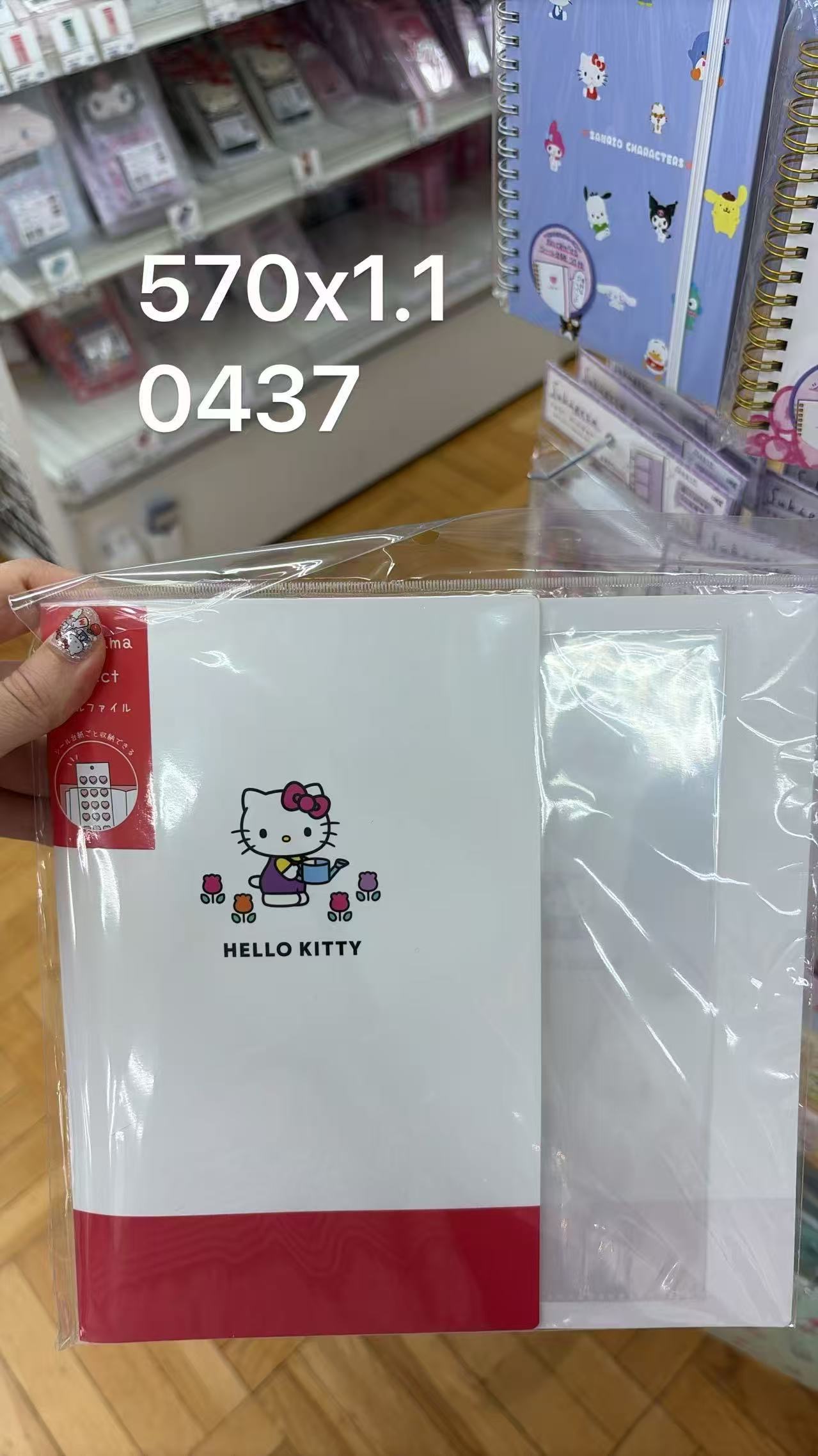 0602 折扣店 Hello Kitty园艺浇花款 透明插袋文件夹
