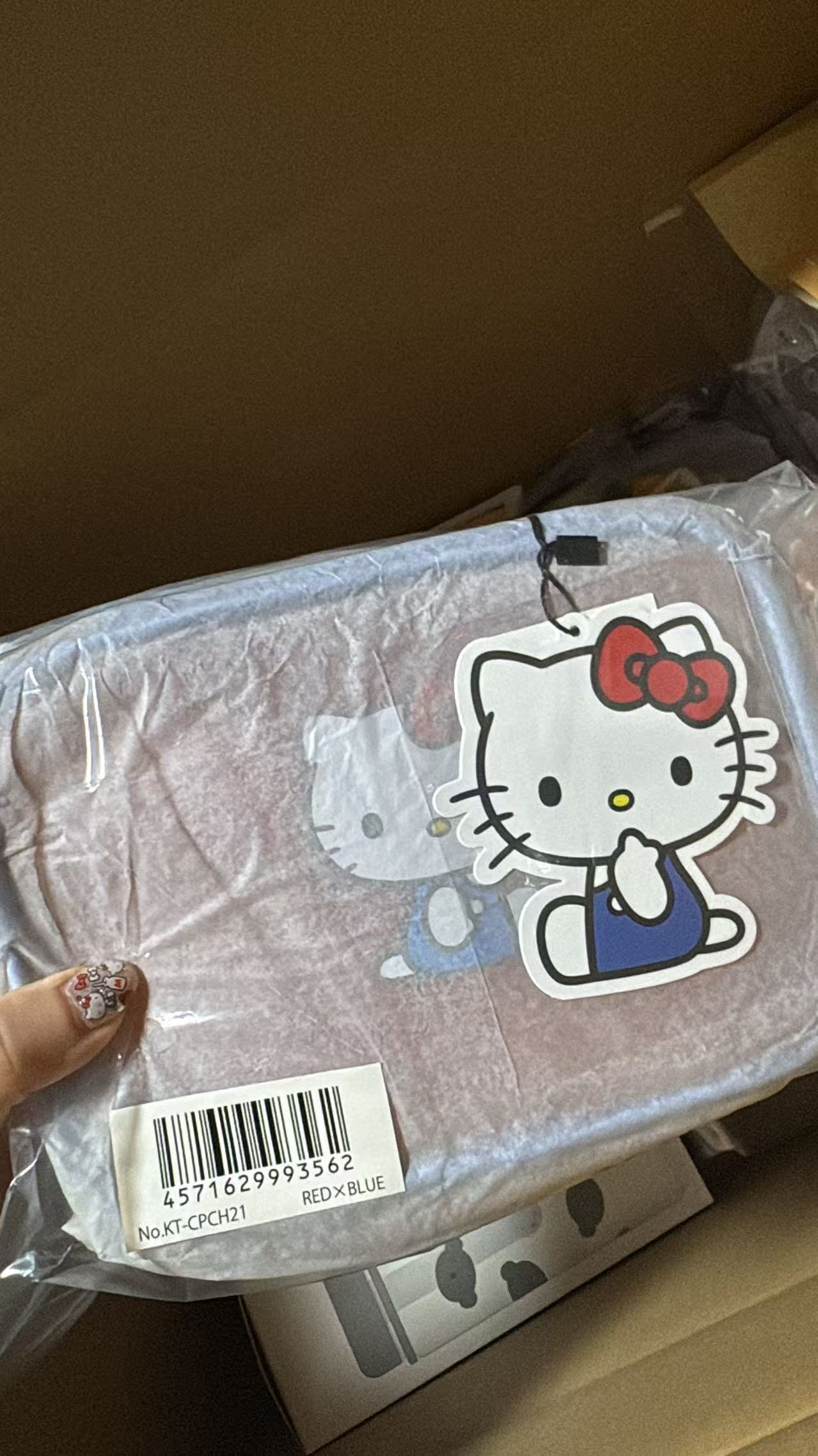 0603 折扣店 三丽欧kt 蓝色边 收纳包