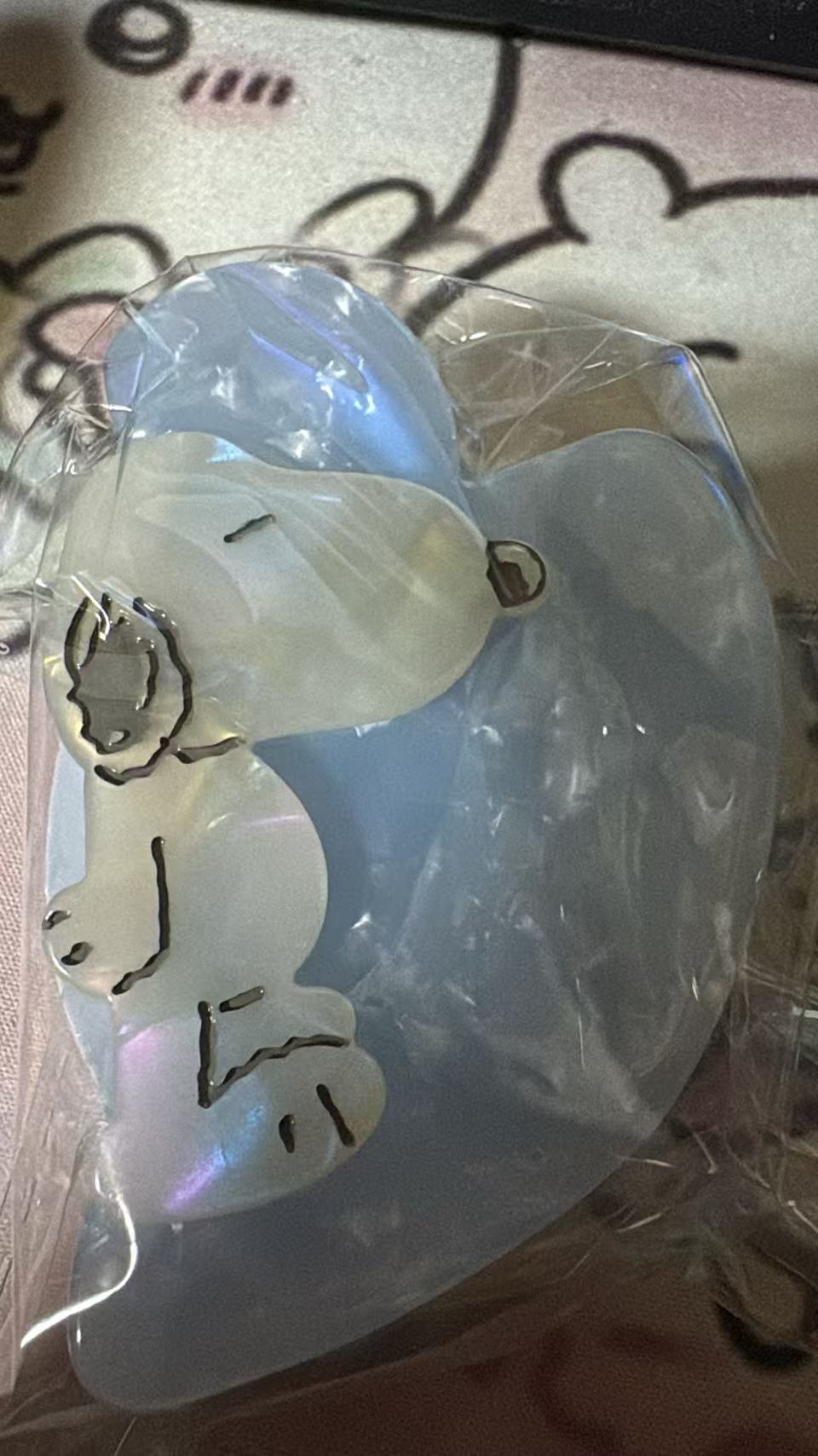 0603 折扣店 蓝色史努比 爱心发夹