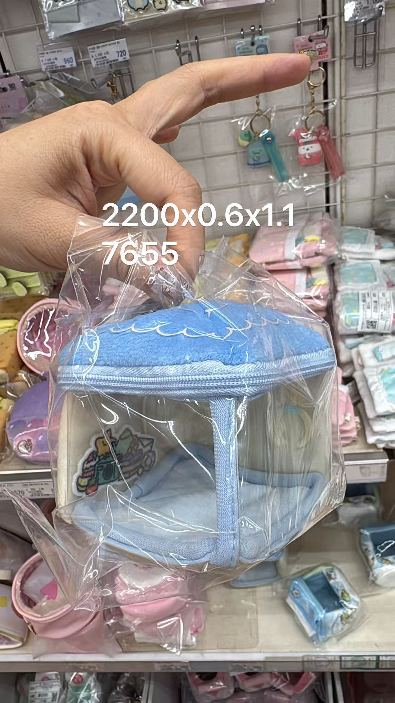0604 折扣店 角落生物蓝色 小房子 痛包