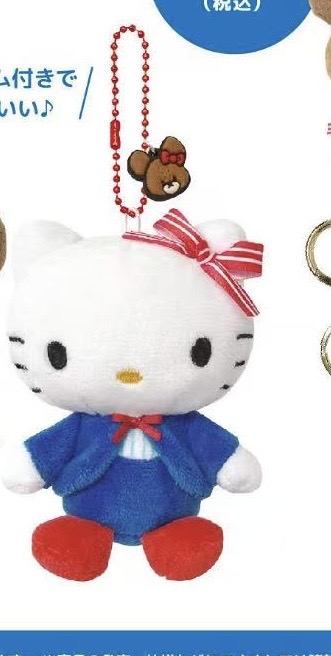 0626 三丽鸥 ​​Hello Kitty上学熊联名披风毛绒挂件