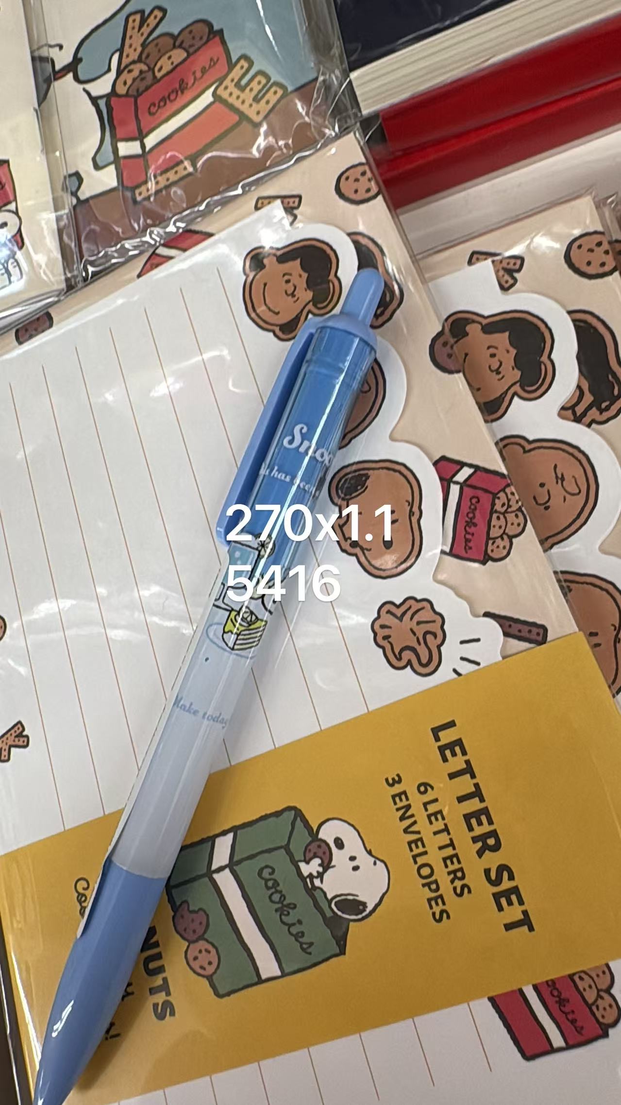 0612 折扣店 史努比蓝色笔 