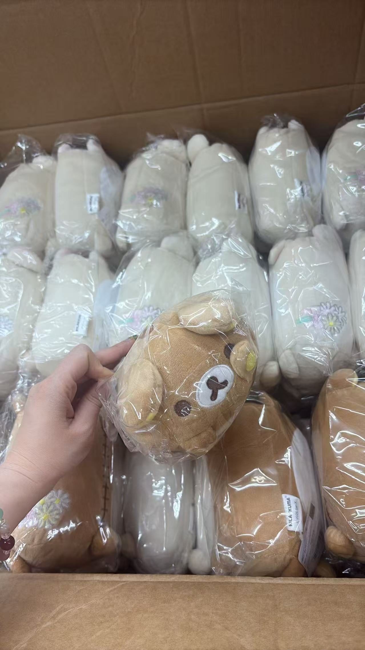0615 折扣店 轻松熊趴趴哥哥 屁股带花图案 毛绒