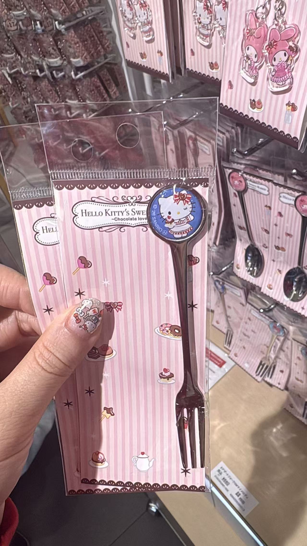 5汇0617 Hello Kitty&rsquo;s Sweets Market 限定不锈钢甜品叉子