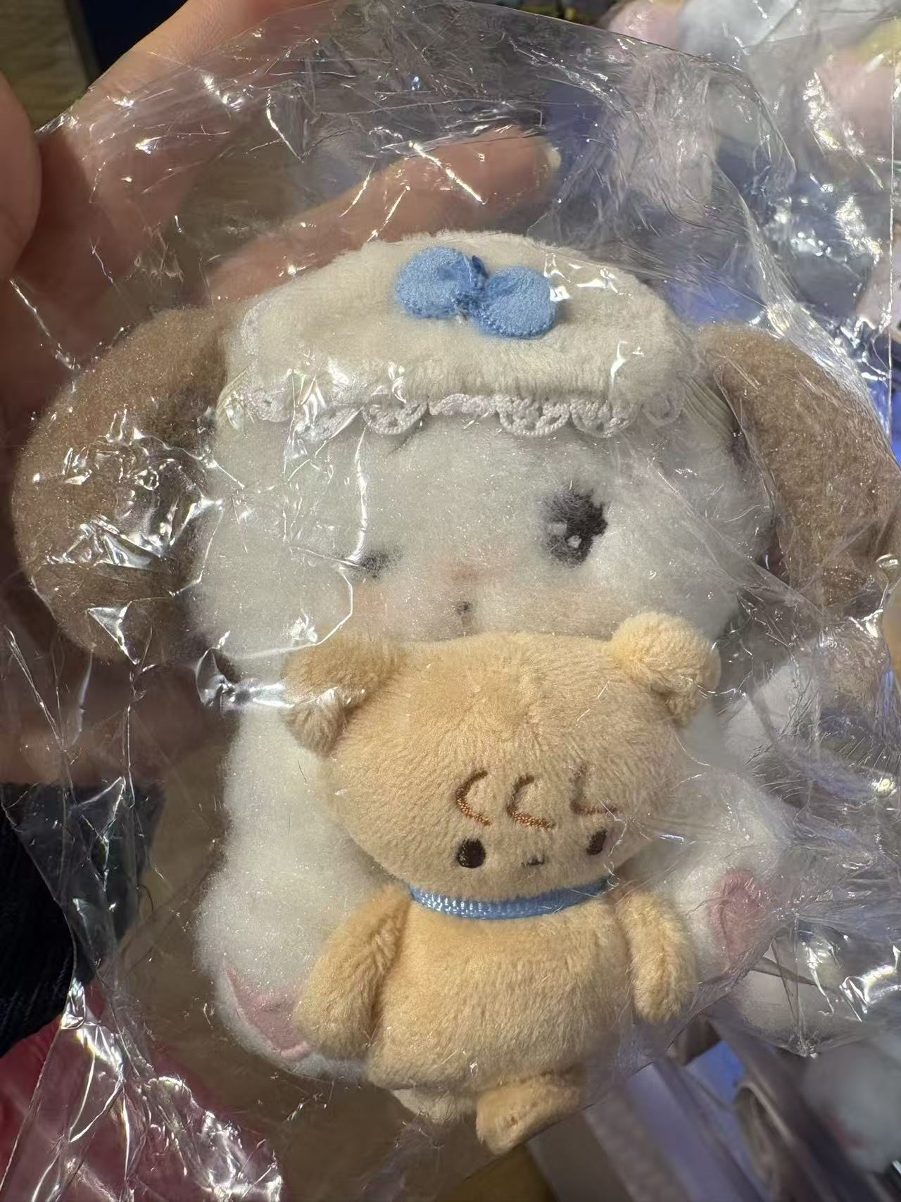 0622 ​​Mikko贵宾犬抱小熊毛绒挂件