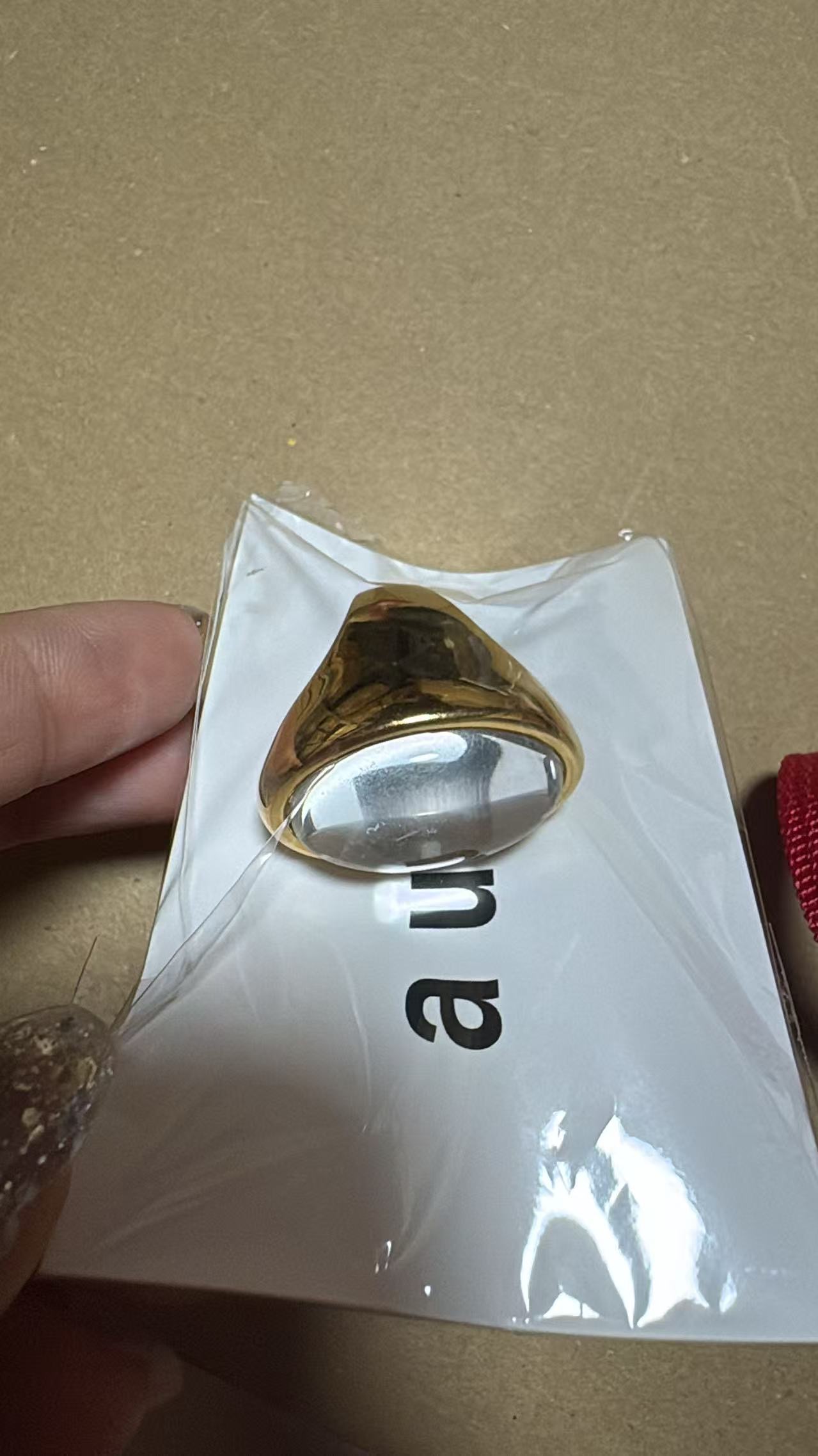0714 5汇 亮面宽版弧面戒指