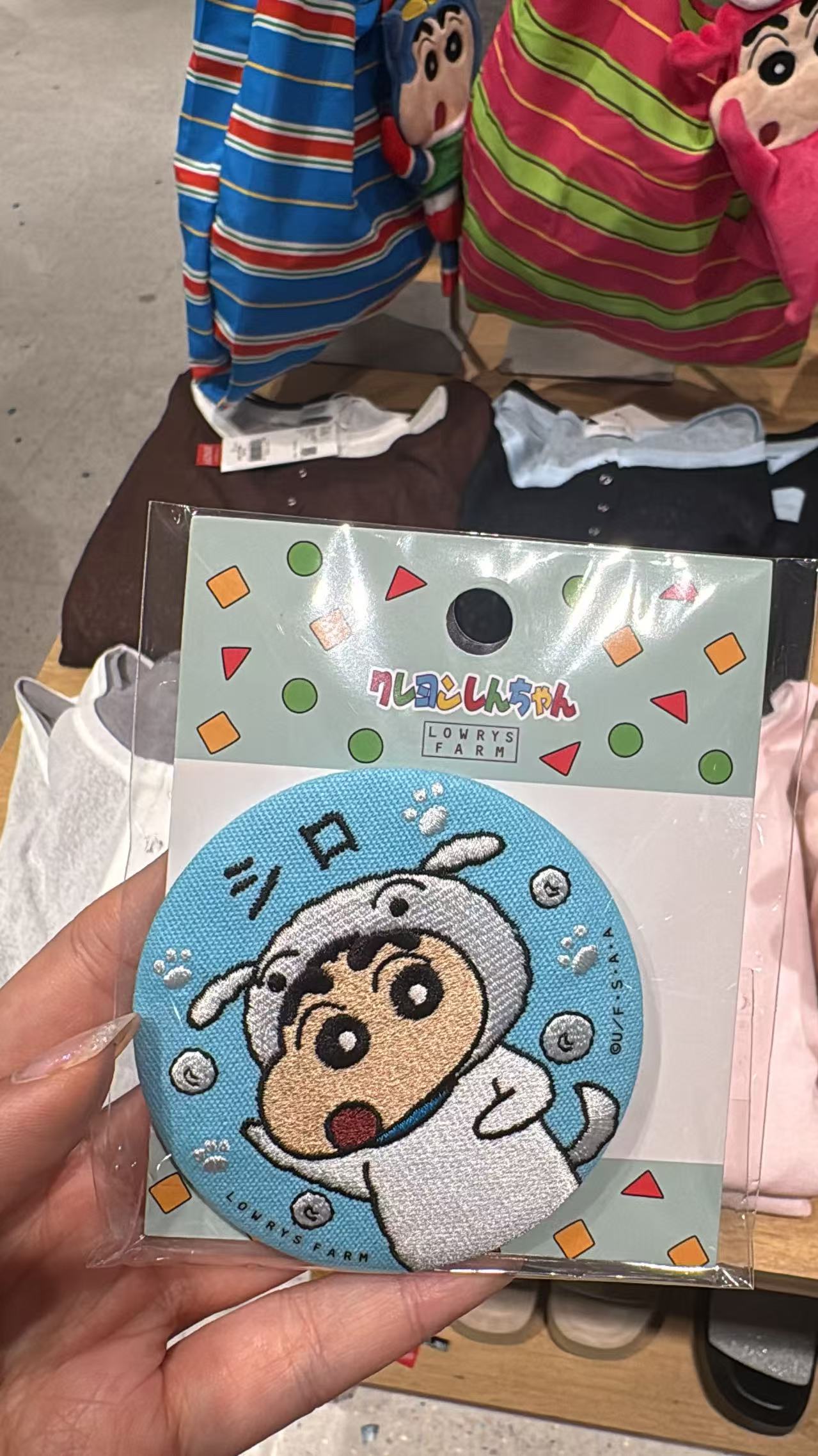 0724 蜡笔小新 刺绣镜子