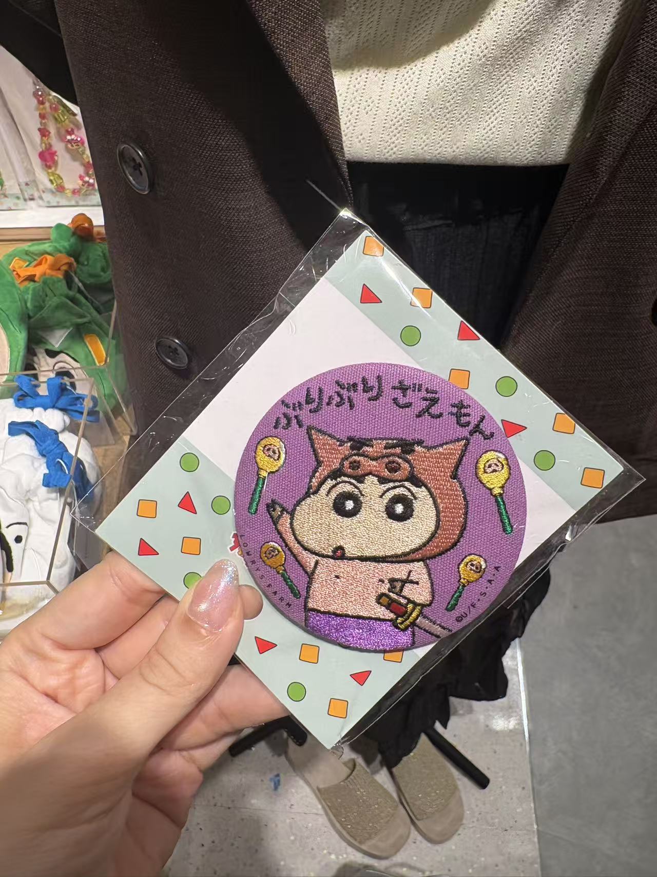 0724 蜡笔小新 刺绣镜子 猪