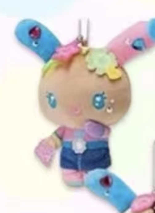 0801 三丽鸥花小兔毛绒挂件