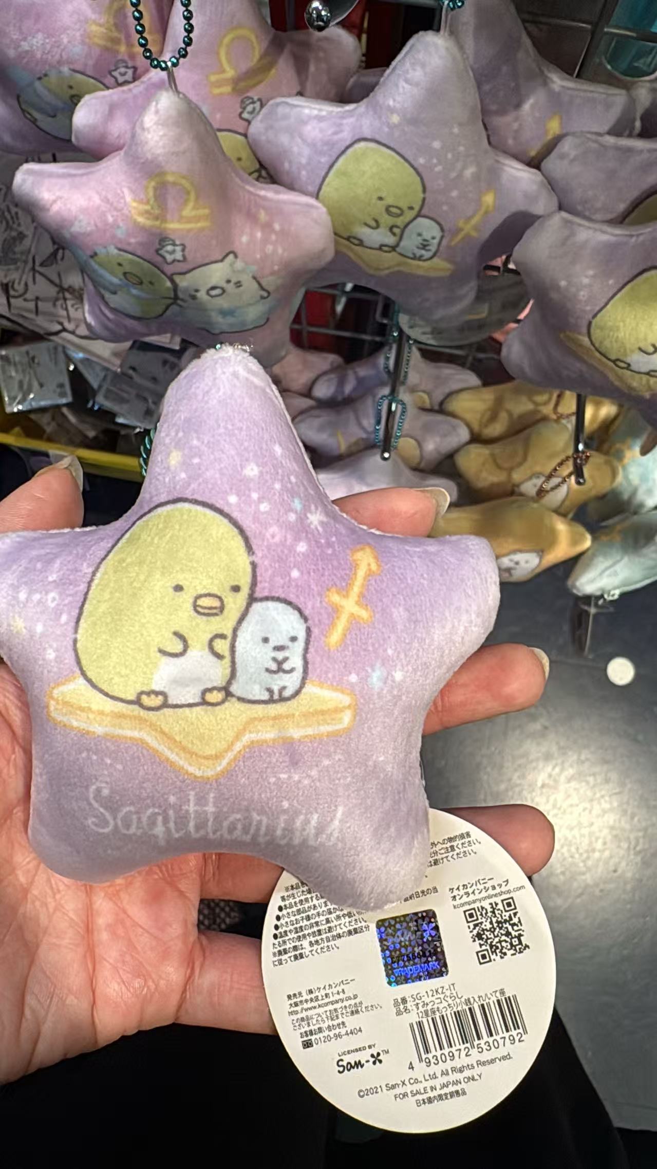 0823 角落生物 毛绒挂件 绿鹅紫色