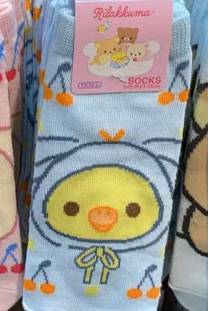 0827 48汇 轻松熊 袜子 小鸡蓝色