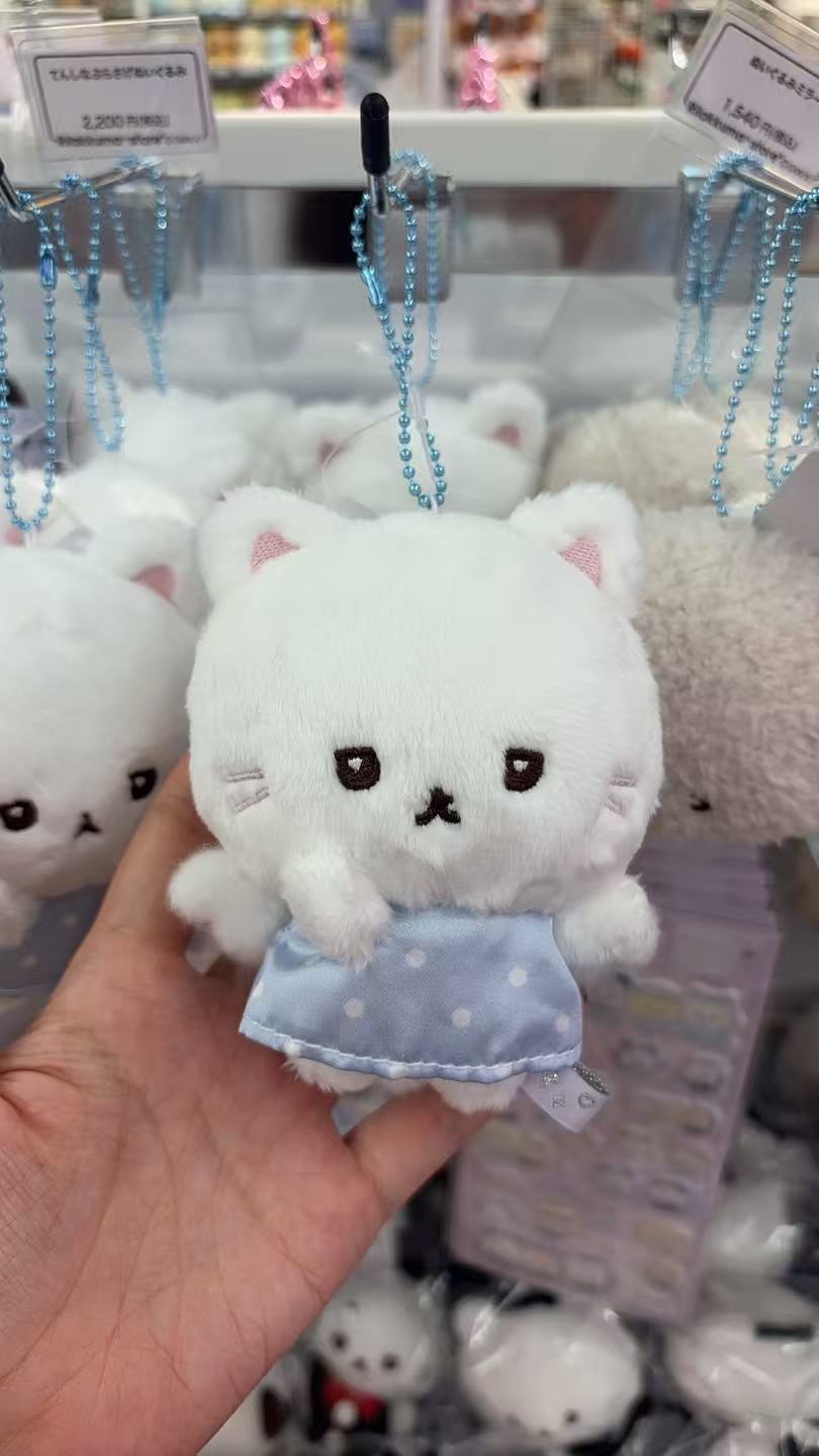 0903 48汇 角落生物 蓝裙子猫咪 毛绒挂件