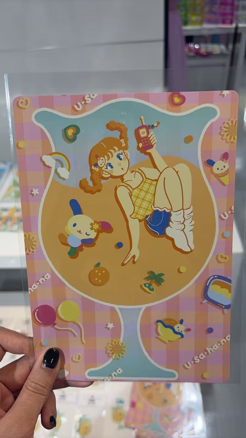 0910 48汇 三丽鸥 Usahana 花小兔复古Y2K插画垫板/卡片