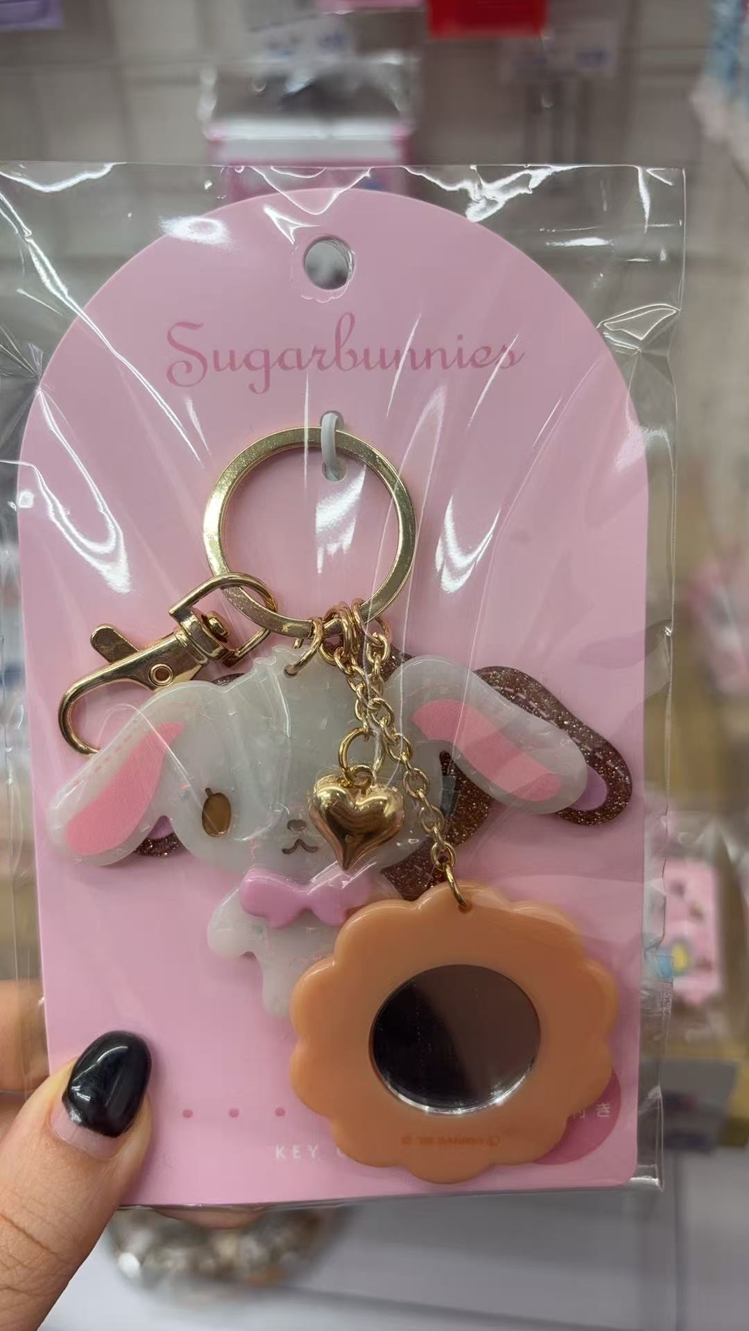 0925 折扣店 Sugarbunnies 甜点兔带镜子钥匙扣挂件