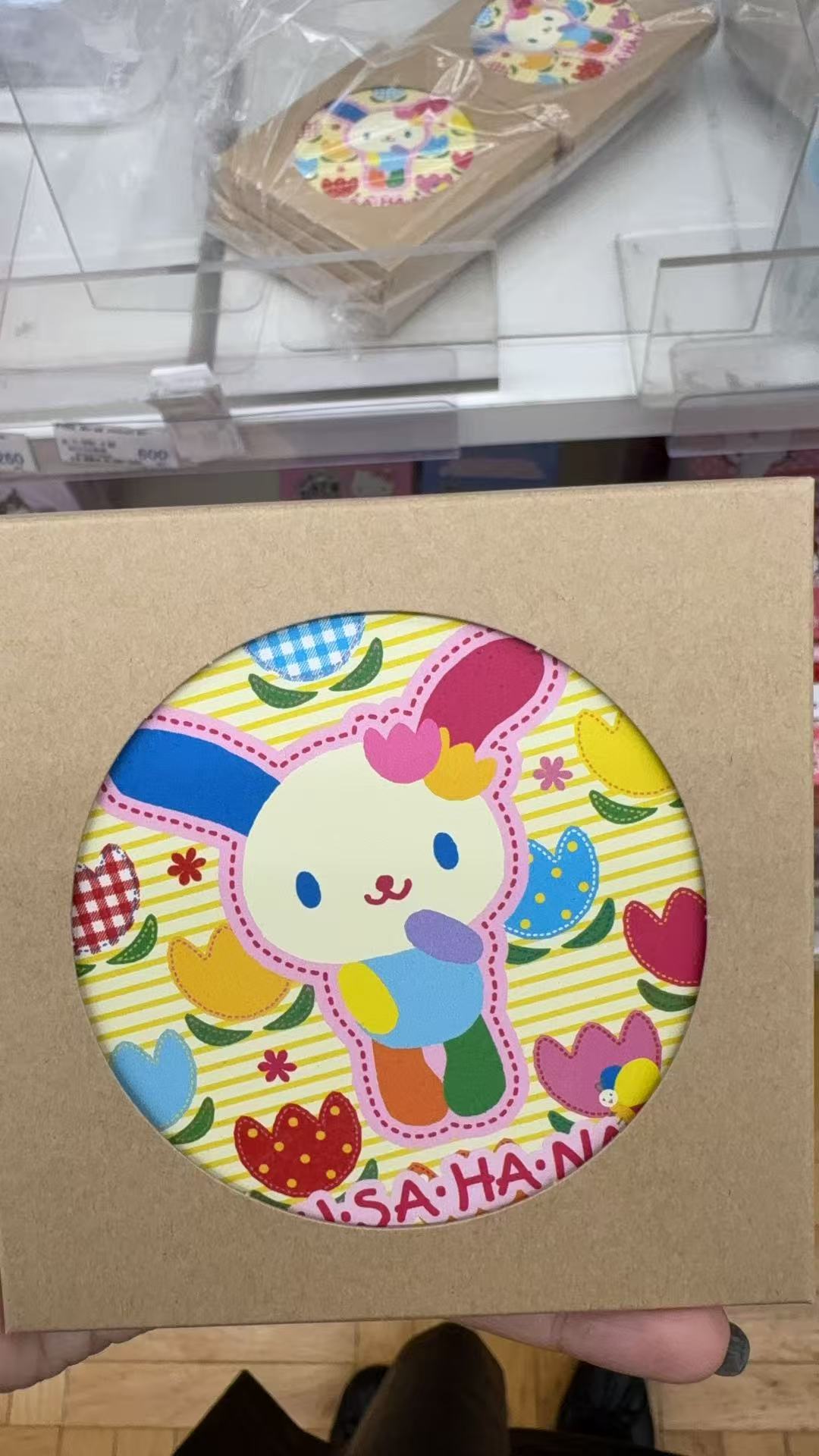 0925 折扣店 三丽欧 花小兔 杯垫 牛皮盒子装 