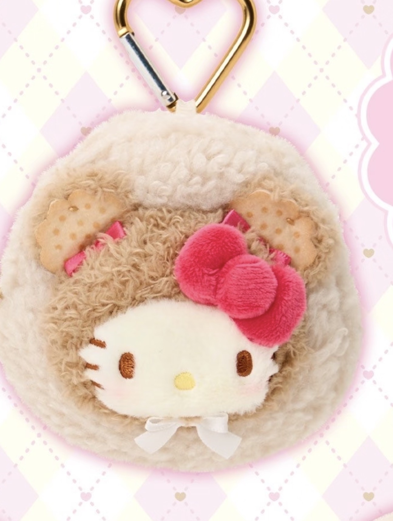 1008 48汇 三丽欧 小熊曲奇饼干系列 毛绒小包 kitty