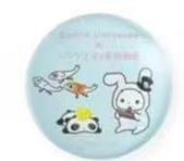 1010 5汇 轻松熊 美术展 冰箱贴  趴趴熊 圆形 