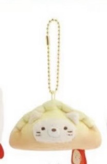 JP 1013 48汇起接 角落生物 黄猫饺子 毛绒挂件