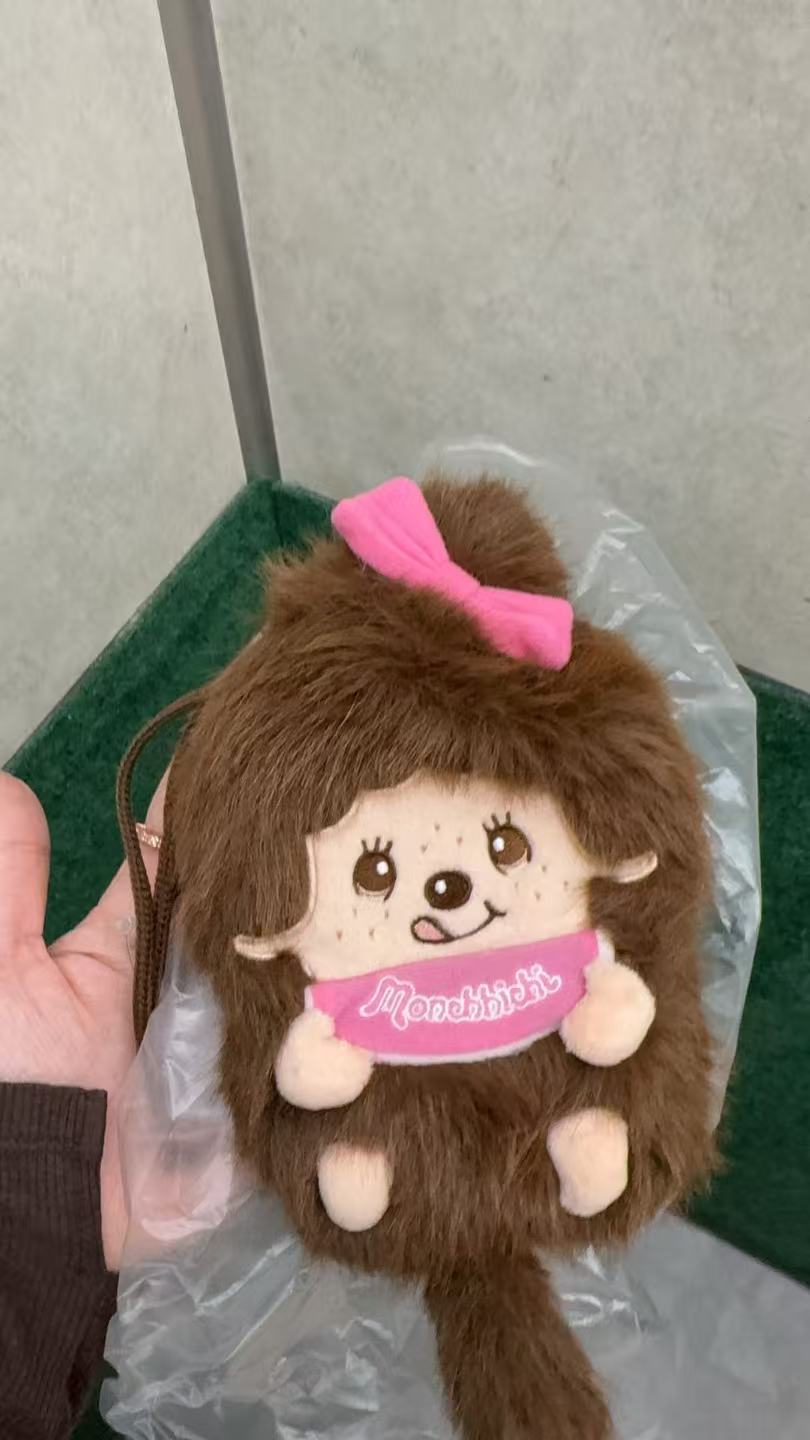 1015 折扣店 Monchhichi蒙奇奇毛绒斜挎小包